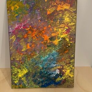 SHASHI Vibrant Yellow and Orange Abstract Painting